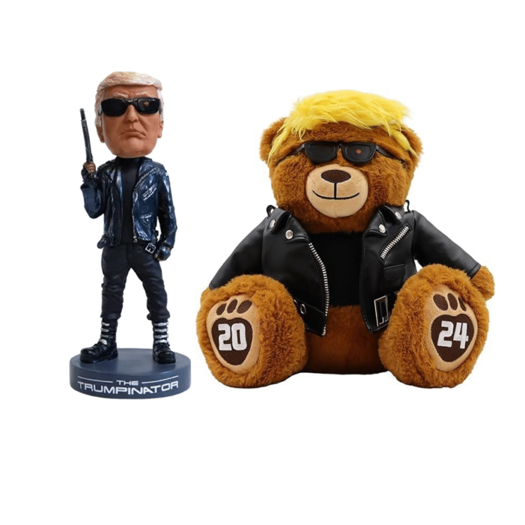 trump doll, trump bear, bear president, trump toy, patriotic dolls, trumpinator teddy bear, Trumpinator Bobblehead